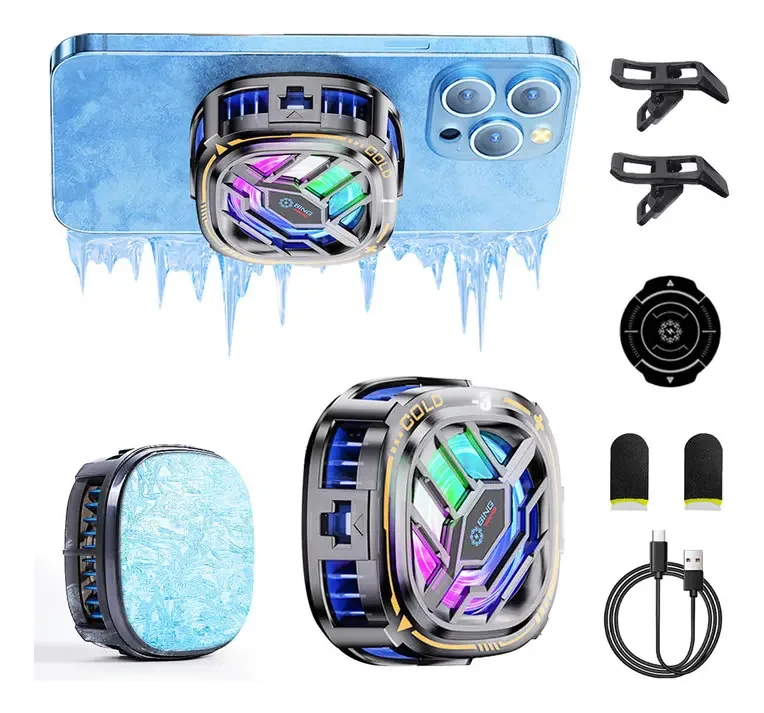 Ventilador de refrigeração para celular RGB Cooler Gamer Fan