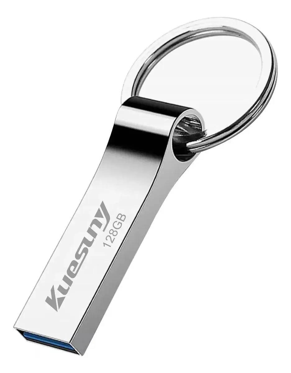 Pen Drive Kuesuny 128 GB USB 3.0 Prateado