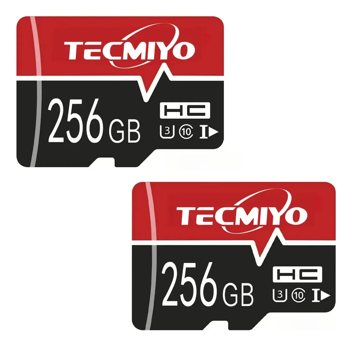 2pzs Cartão de memória SD 256gb Tecmiyo Memória Tf Card