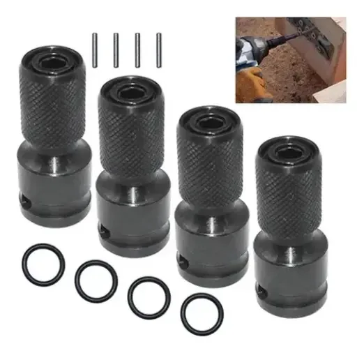 Adaptador portátil Kuesuny 1/2-1/4 para chaves Impacto Trinquete