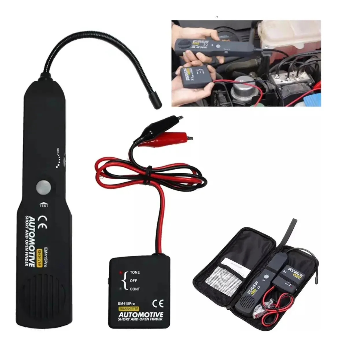 Detector de curto-circuito Welago® EM415Pro para carro, ferramenta de diagnóstico para detectar falhas elétricas na fiação, fusíveis e sistema elétrico do veículo