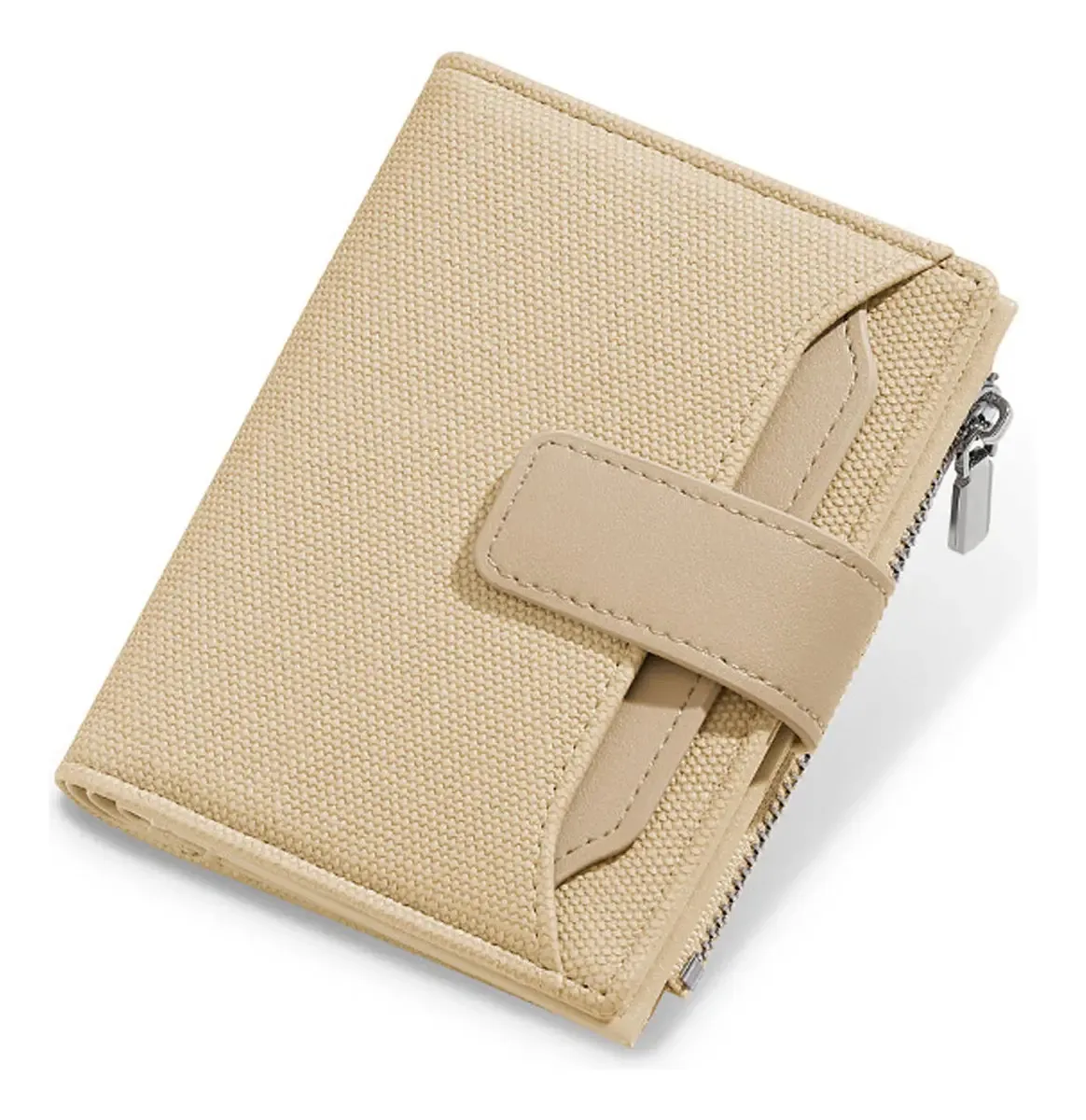 Carteiras para homens: carteira longa, porta-cartões, cor bege