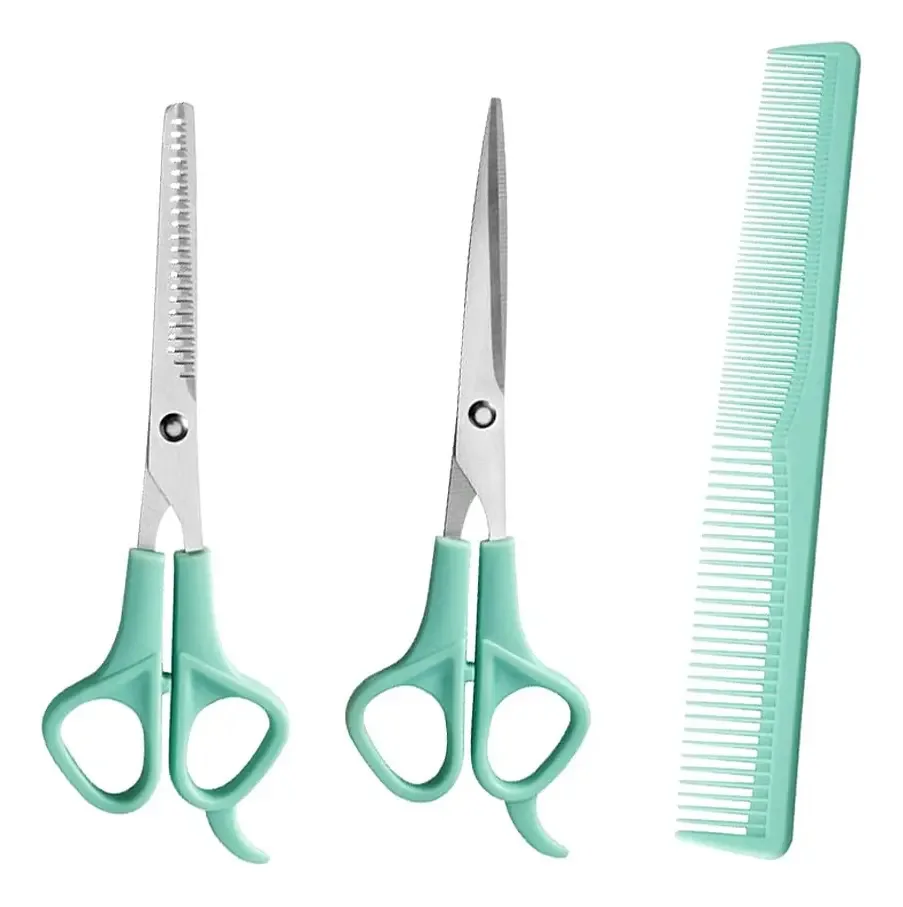 Conjunto de 3 tesouras de corte de cabelo, tesouras de corte