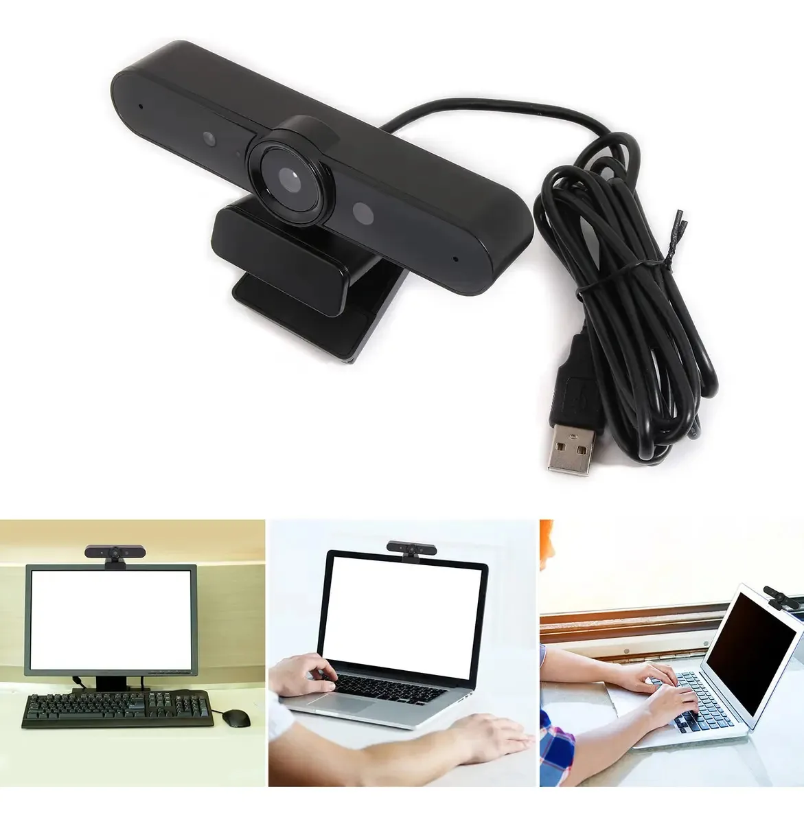 Câmeras USB Haoyull Webcam Reconhecimento facial Webcam Autenticação de segurança biométrica