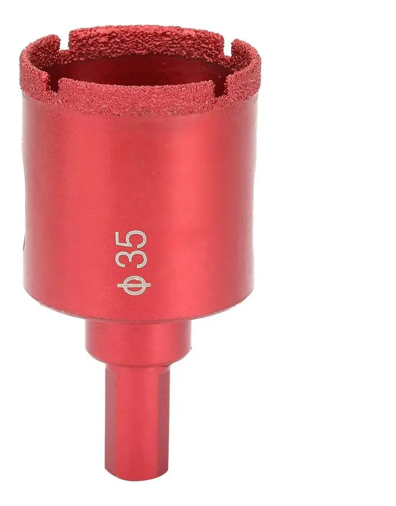 Furo soldado autógeno vermelho para broca de diamante