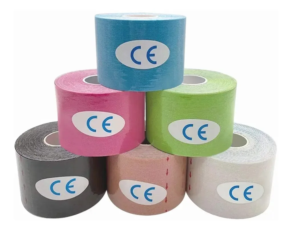 Fita cinesiológica Fita de bandagem neuromuscular 5mx5cm (4 unidades) Cor vermelha