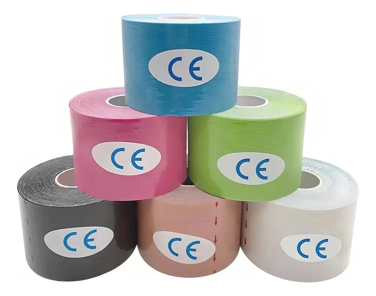 Fita cinesiológica Fita de bandagem neuromuscular 5mx5cm (4 unidades) Cor verde claro