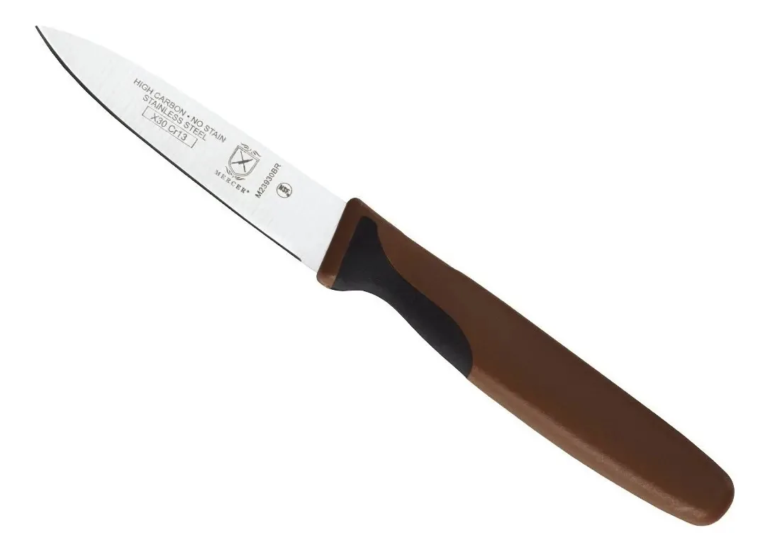 Faca de descascar marrom de 7,6 cm