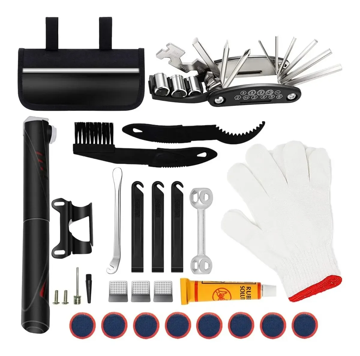 Kits de ferramentas multifuncionais para reparo de bicicletas