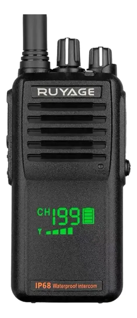 Ruyage T30 - Rádio Marítimo VHF de Duas Vias IP68 à Prova d'Água, Visor LED Internacional, Canais Marítimos 136-174 MHz 2600 mAh