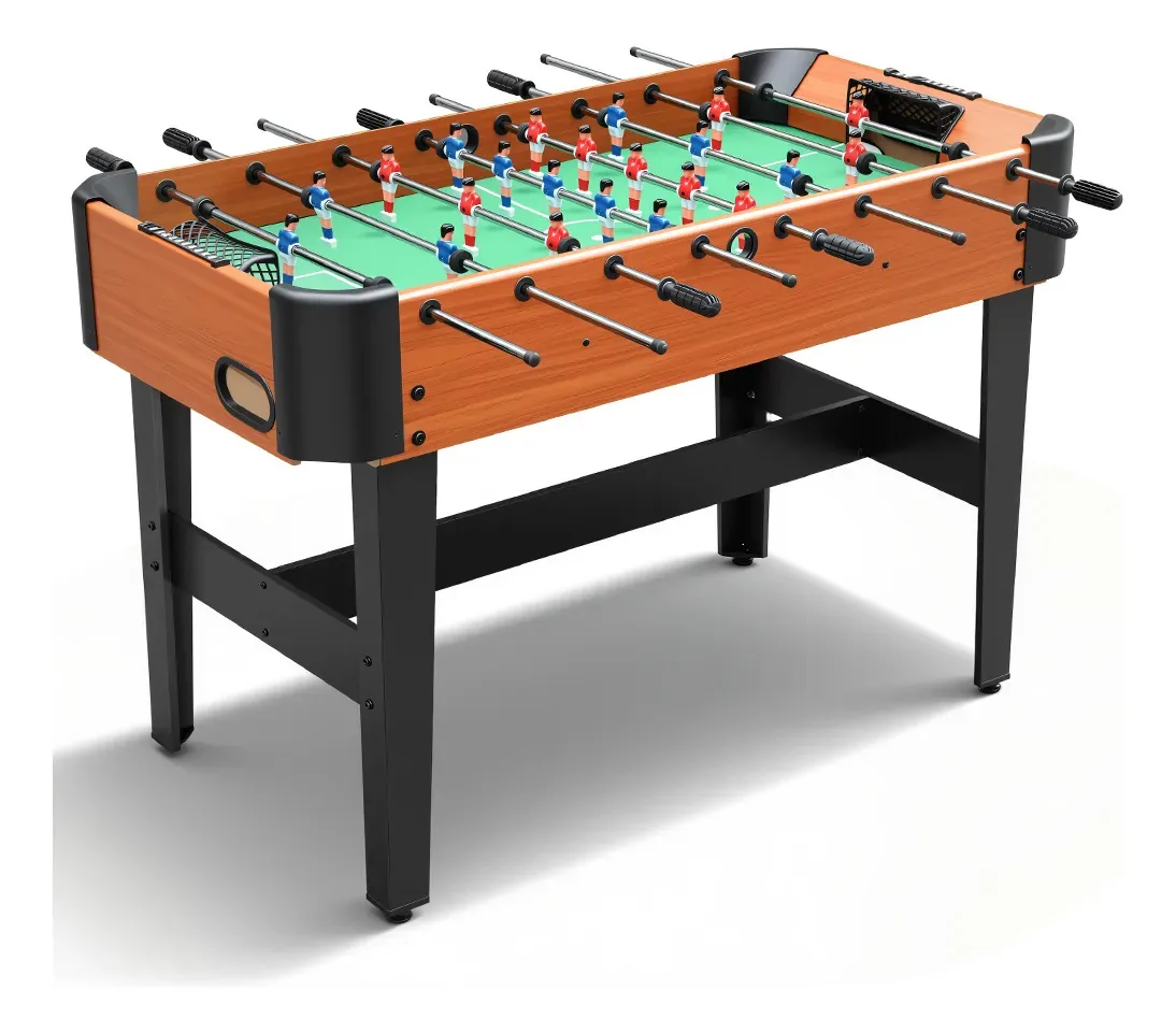 Mesa Pebolim Jogos C/placar 2 Bolas Futebol Madeira Marrom-claro