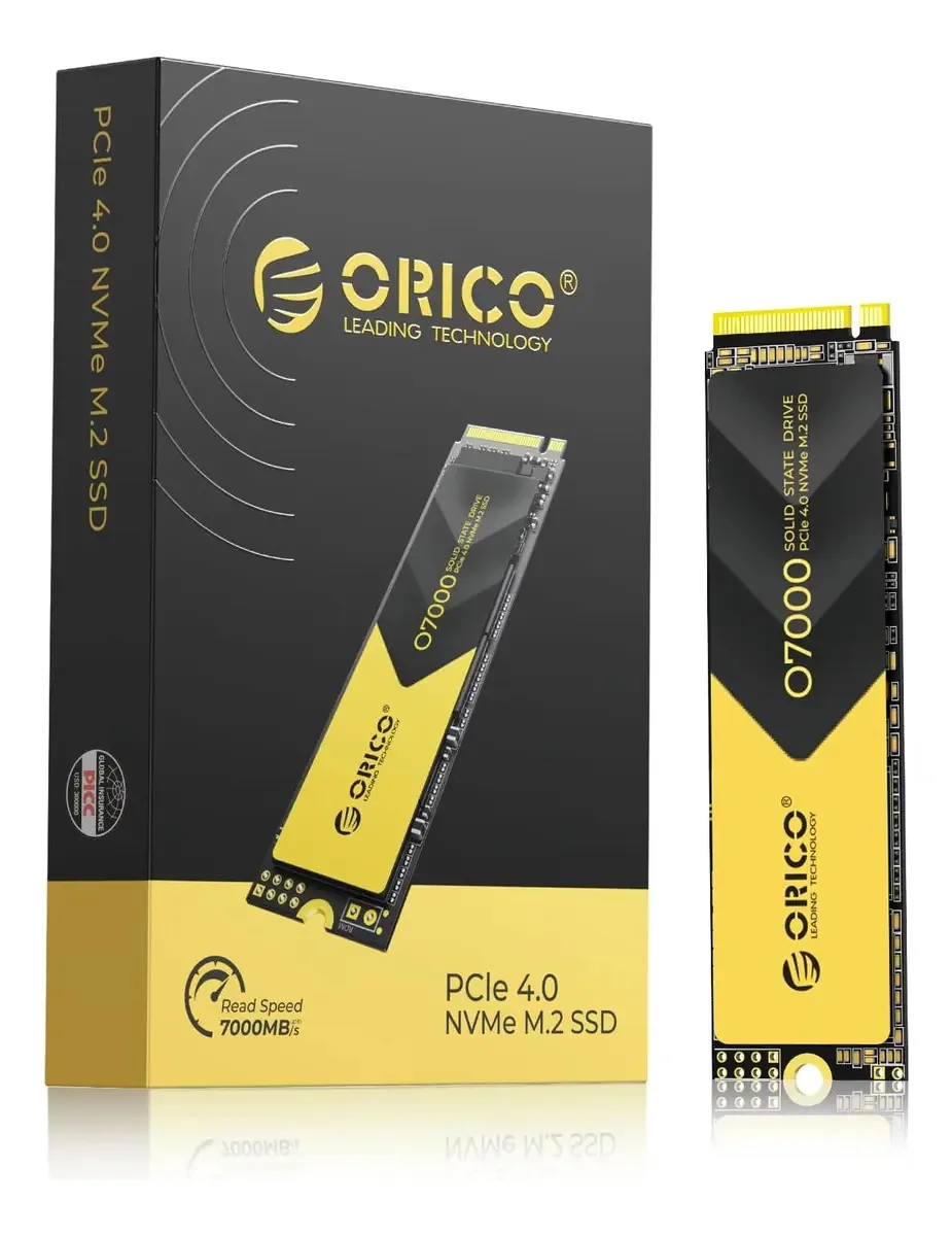 SSD Orico Nvme PCIe 4.0 de 2 Tb: até 7000 MB/s, M.2 Ssd 22