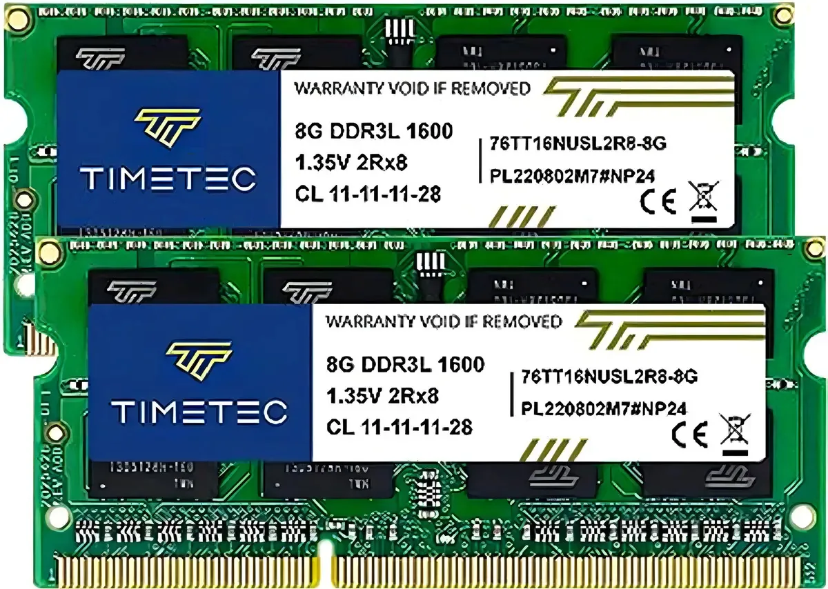 Memórias Timetec Ram, 16 GB (2x8 GB), DDR3l, 1600 mhz, Cl11