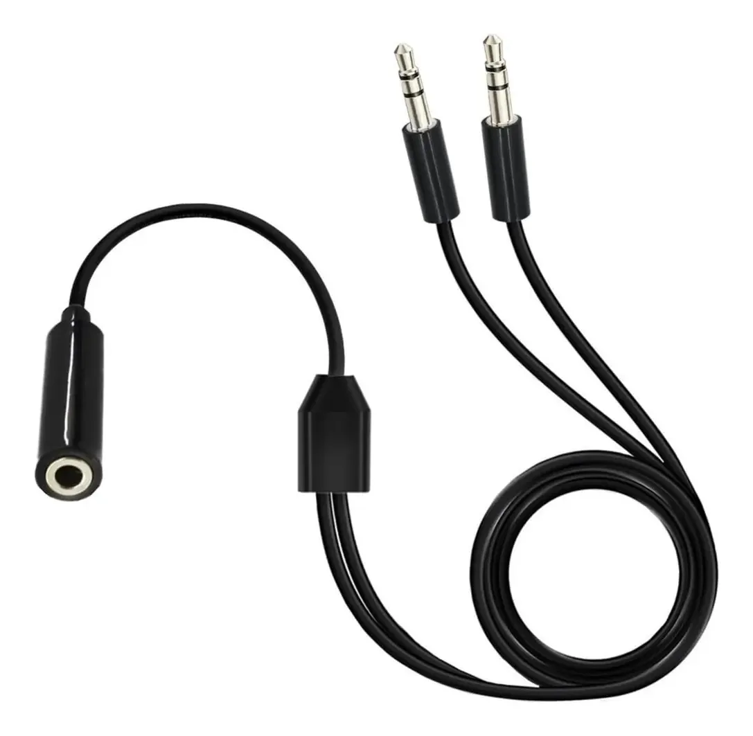 Qmqjia - Divisor de Fones de Ouvido 2 em 1 de 3,5 mm Macho/Fêmea para 2 Fêmeas/Macho, Adaptador de Fones de Ouvido de 2 Portas para Smartphones