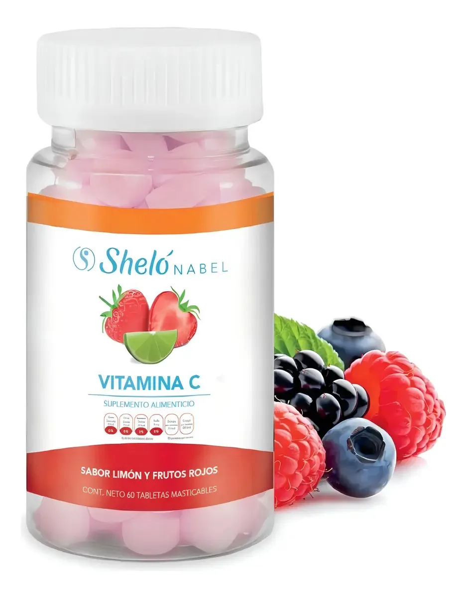 Vitamina C Shelo Sistema Imunológico de Frutas Vermelhas com Sabor de Limão e Frutas Vermelhas