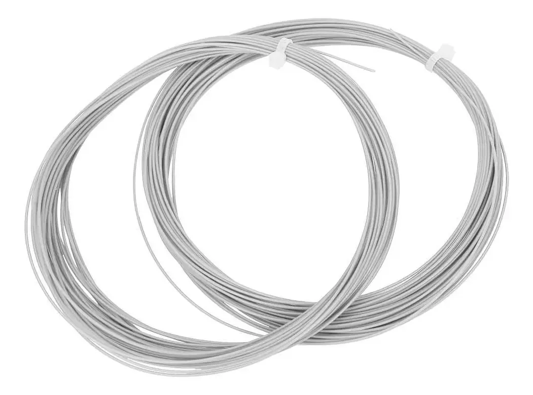 Vgeby1 2 Peças de Corda de Badminton, Corda de Badminton Elástica de 10 M Linha de Badminton Durável com Boa Durabilidade para Raquetes de Badminton Volantes (branco)