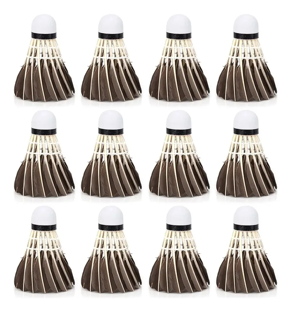 Vgeby1 12 unidades/lote Bolas de Badminton Duráveis, Volantes de Badminton de Nylon Treinamento de Plástico Interior Bolas de Badminton ao Ar Livre com Grande Força e Durabilidade Esportes