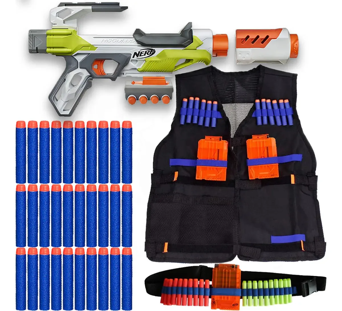 Kit Lançador Nerf Ionfire Colete Acessórios
