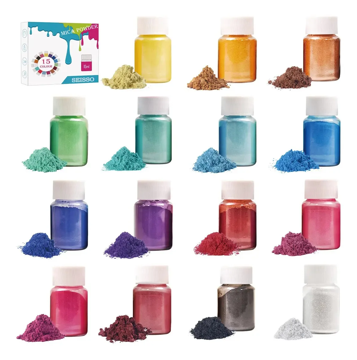 Pó de lodo, pó de mica DIY, pigmentos naturais em pó