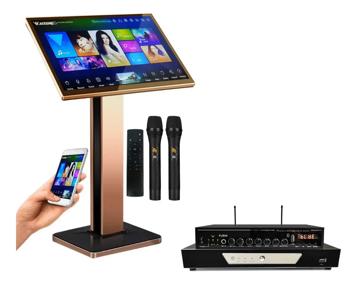 Vcd Con Disco Duro Jemer/camboyano De 5 Tb, Canciones En Dvd, Vcd En Inglés, Dvd Songs 22\, Reproductor De Karaoke Con Pantalla Táctil, Puerto De Micrófono, Mezcla Ecológica, Menú Multilingüe