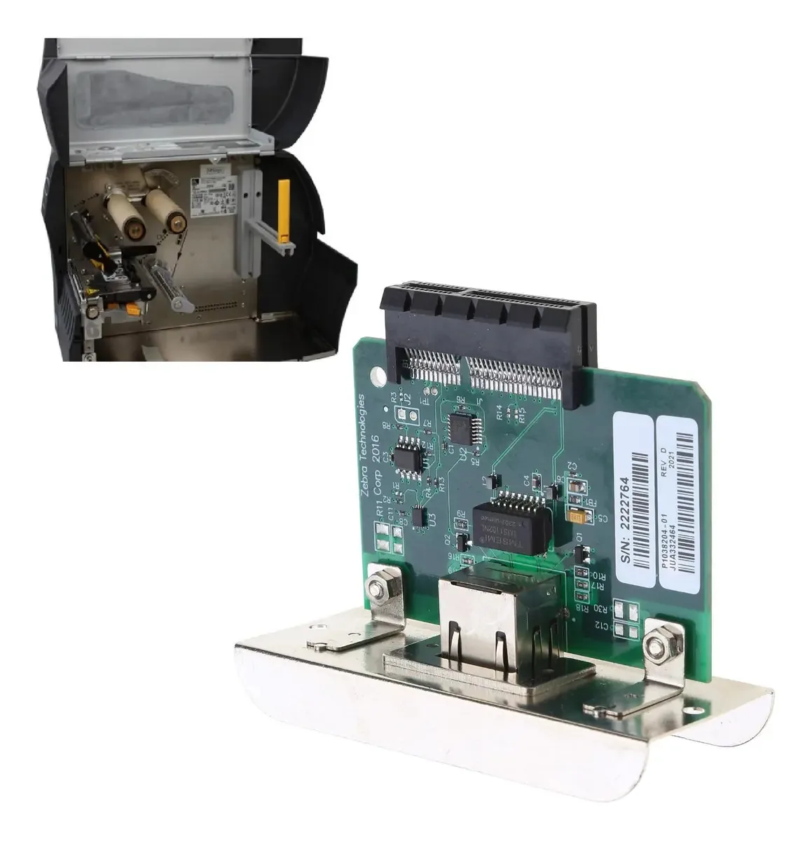 Caralin Placa de Servidor de Impressão Ethernet Interno K Para Zt210 Zt220 Zt230 Zt610 Servidor de Impressão K Acessórios Adaptador de Metal