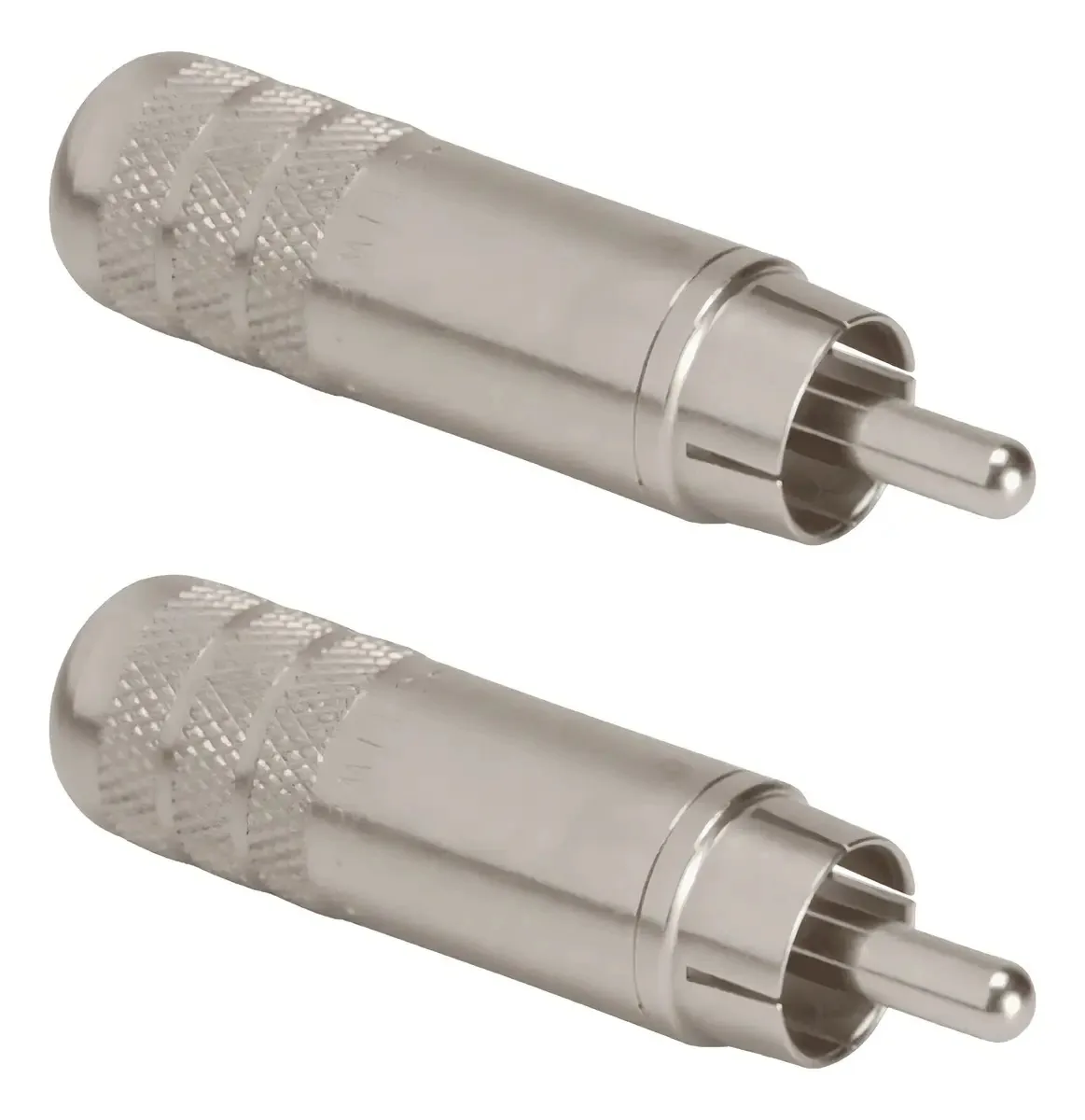 Par de conectores prateados Rca Switchcraft 3502a