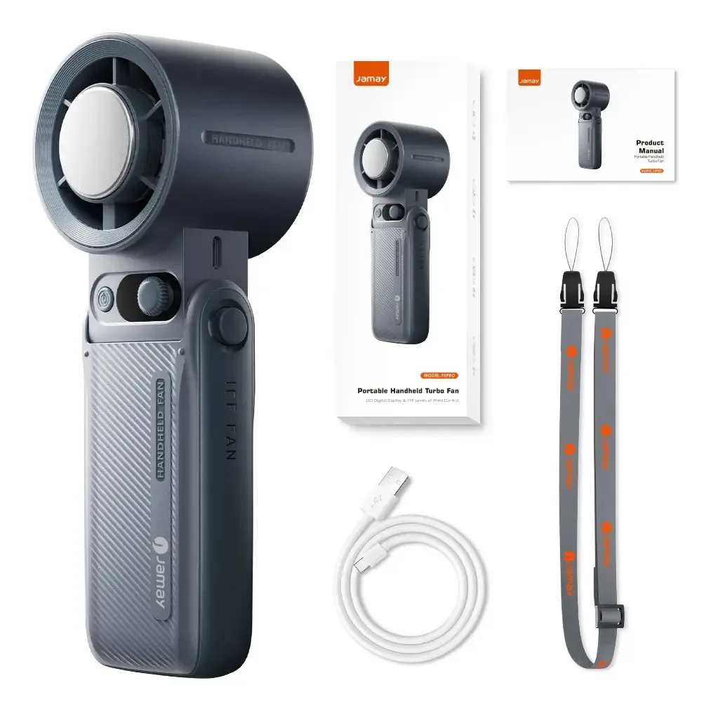 Ventilador portátil Jamay F5pro - cor cinza escuro