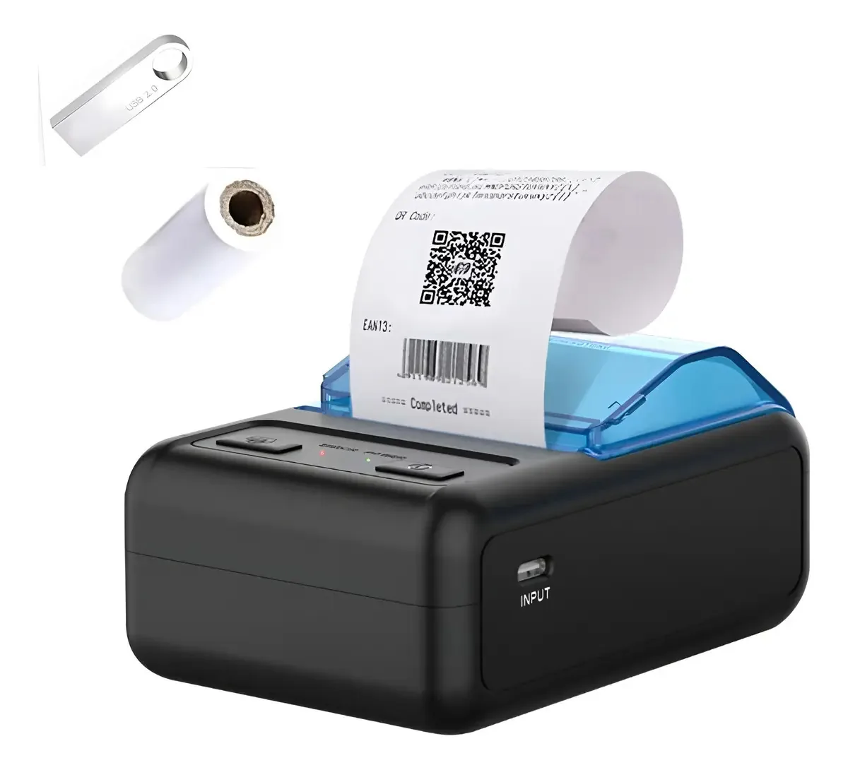 Impressora de recibos Bluetooth Gzgynadast de 2,283 polegadas, mini