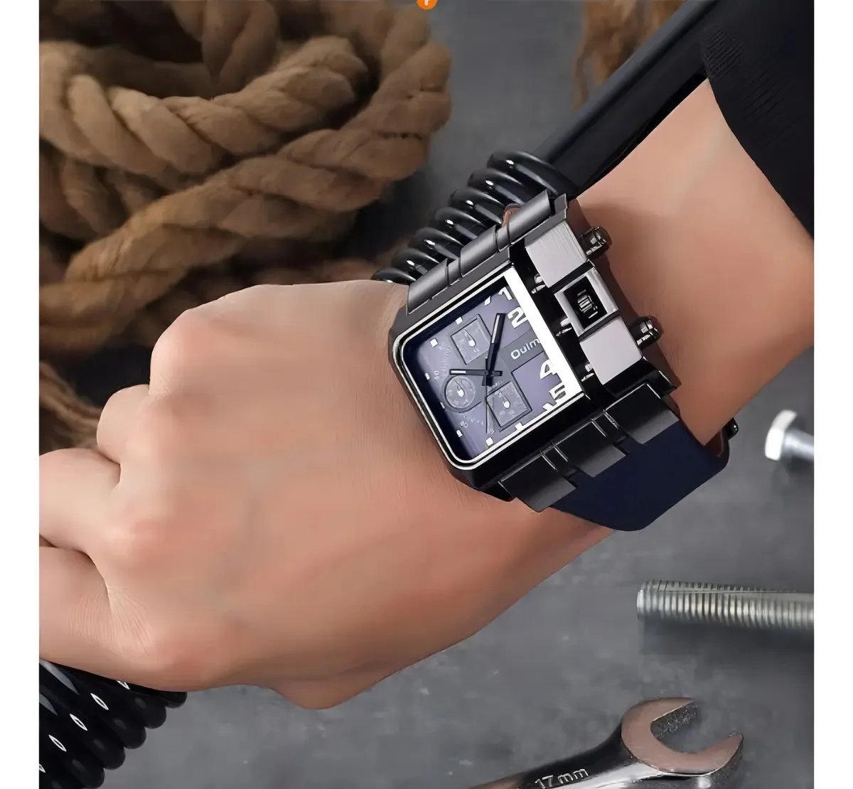 Relógios Oulm Quartz Waterproof Masculino