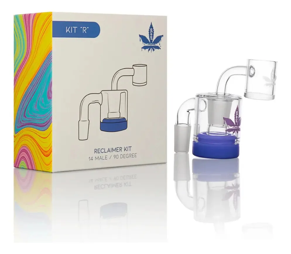 Kit de taças de vidro Banger Dab Terp Aleaf Reclaimer 14 mm violeta