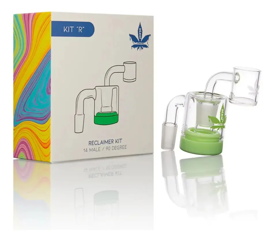 Kit de taças de vidro Banger Dab Terp Aleaf Reclaimer 14 mm verde