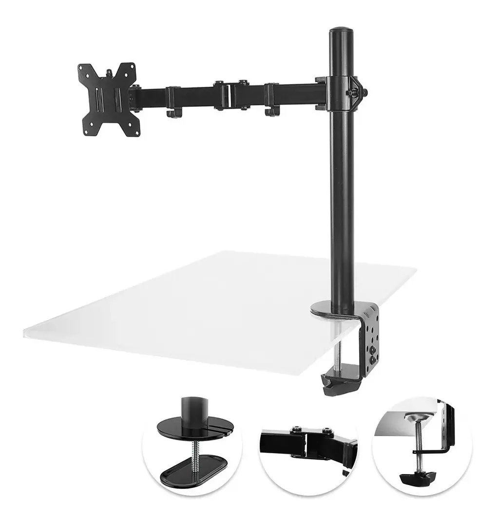 Monitor de 10-32 polegadas e suporte de TV, preto fosco