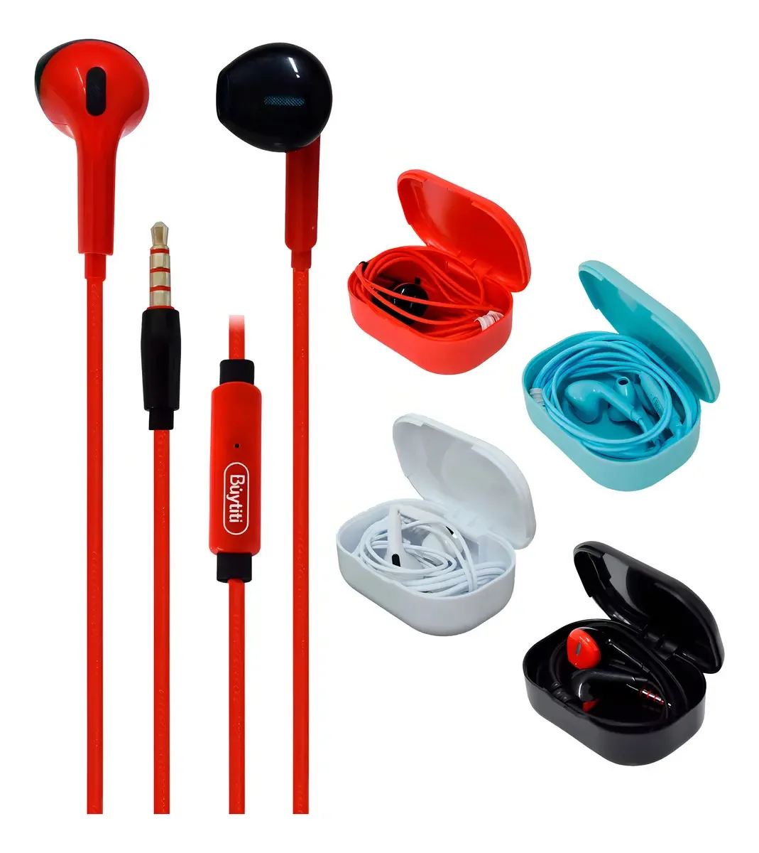 Kit 50 Ez-163 Fones de ouvido viva-voz com fio de várias cores