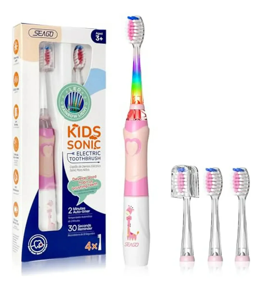 Escova de dentes elétrica para crianças com temporizador