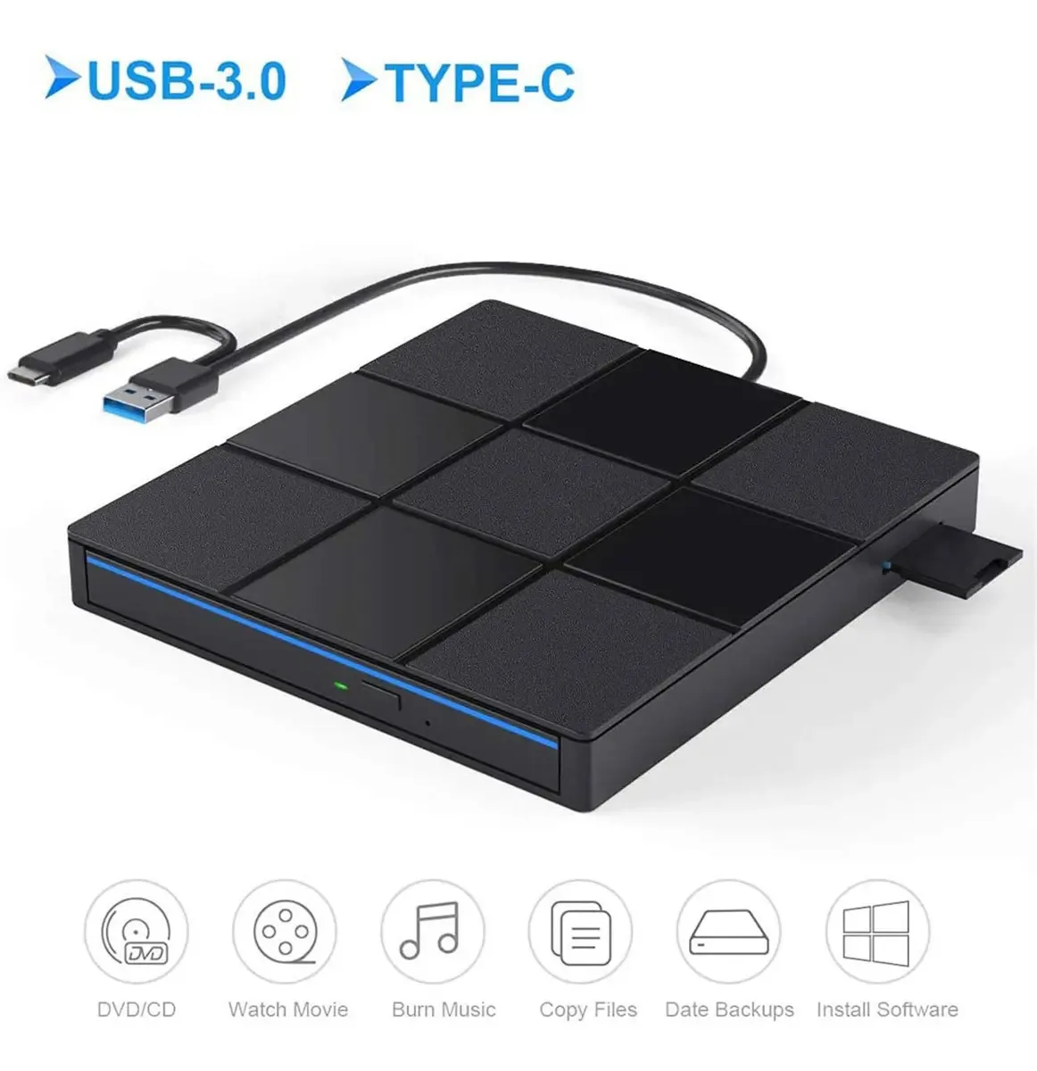 Ddujbtp - Discos Ópticos Multifuncionais Com Usb/usb C E Slots
