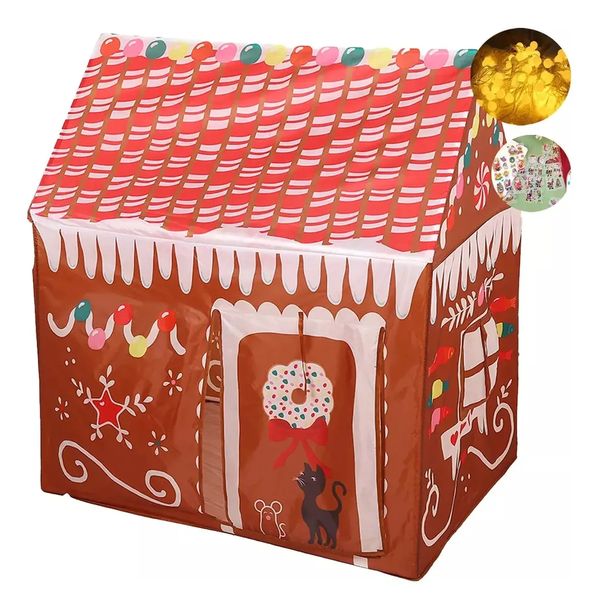 Casas de brinquedos para meninas e meninos, tenda de 10 m de luzes de terracota simples