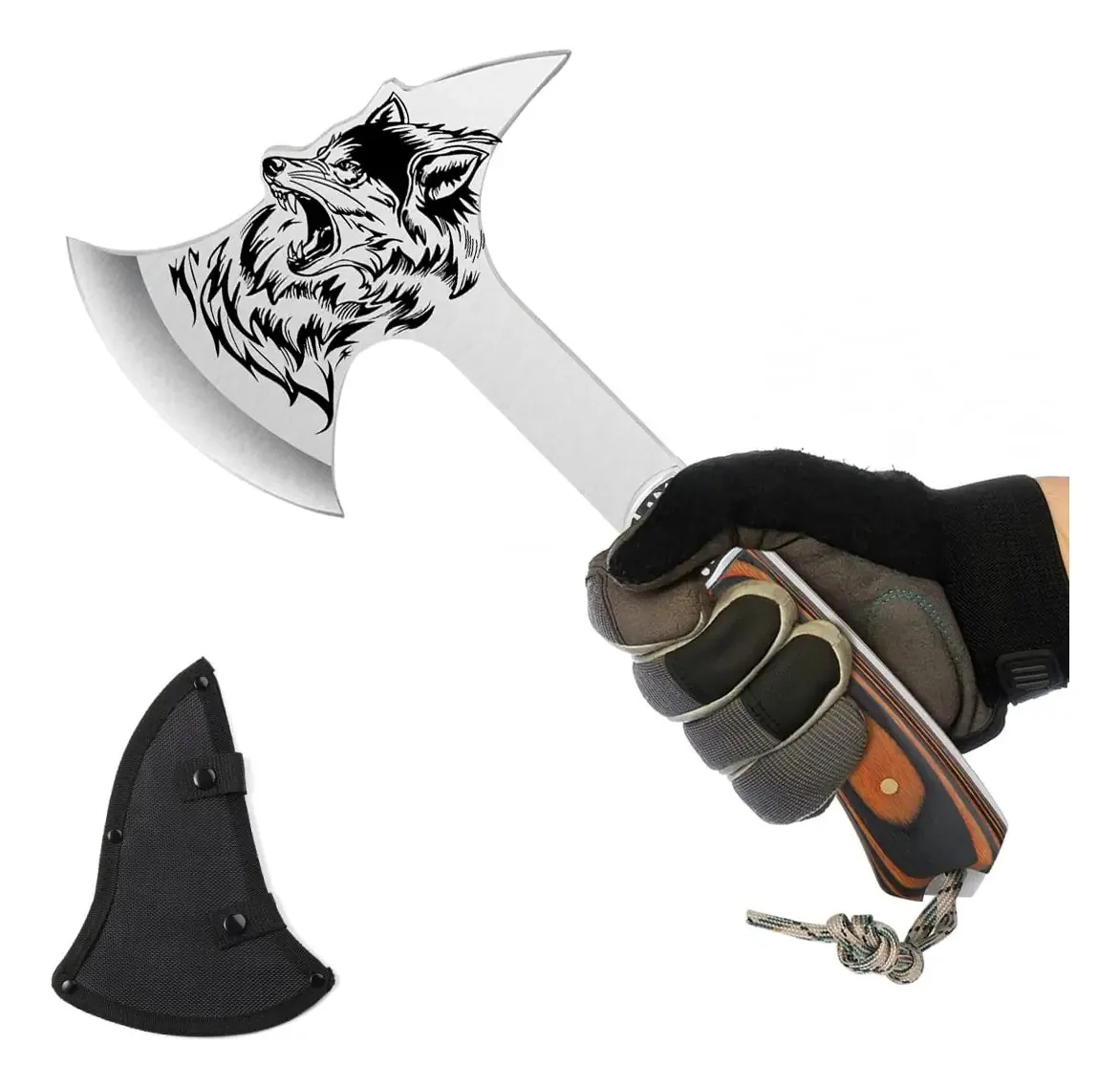 Camp Axe, machado de sobrevivência com capa, serve