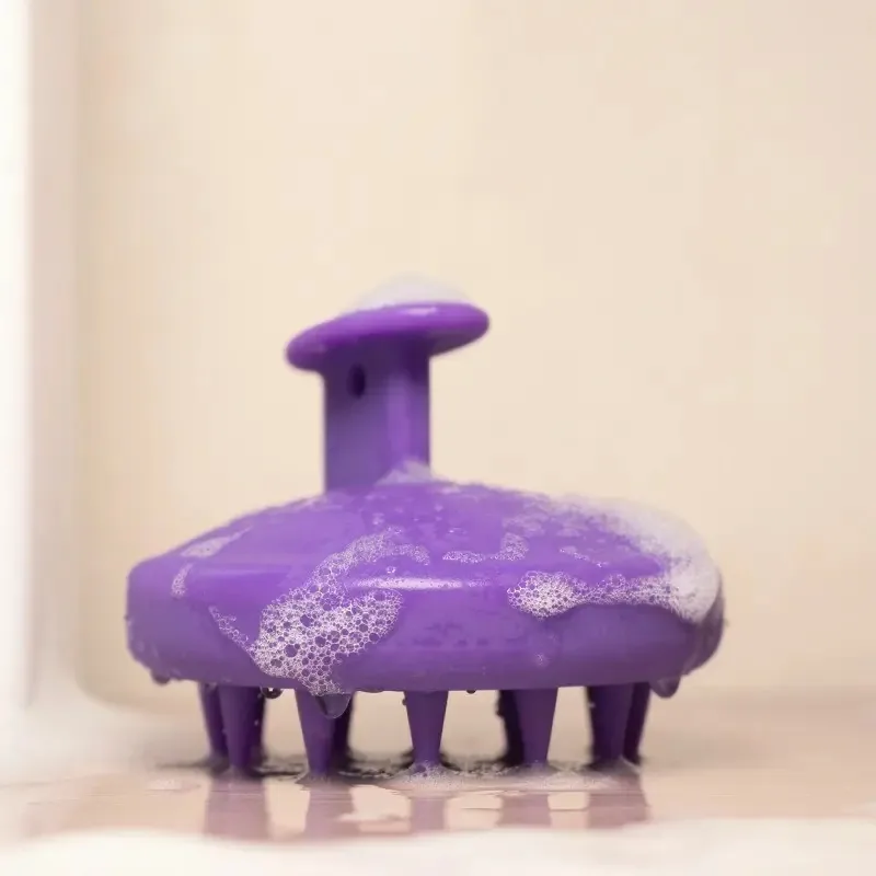 Massagem Meridiana Escova de Gel de Sílica Cor Violeta