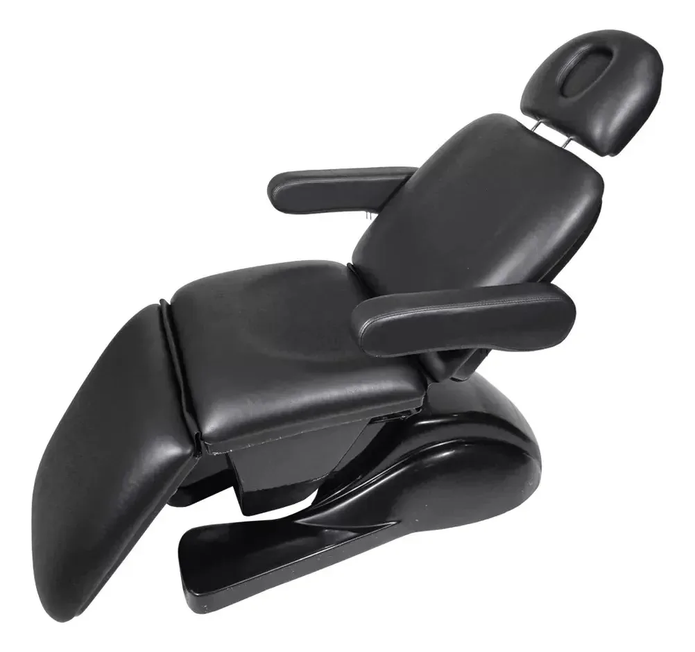 Cama elétrica para massagem, spa, escritório, tatuagens, cor dos cílios, preto