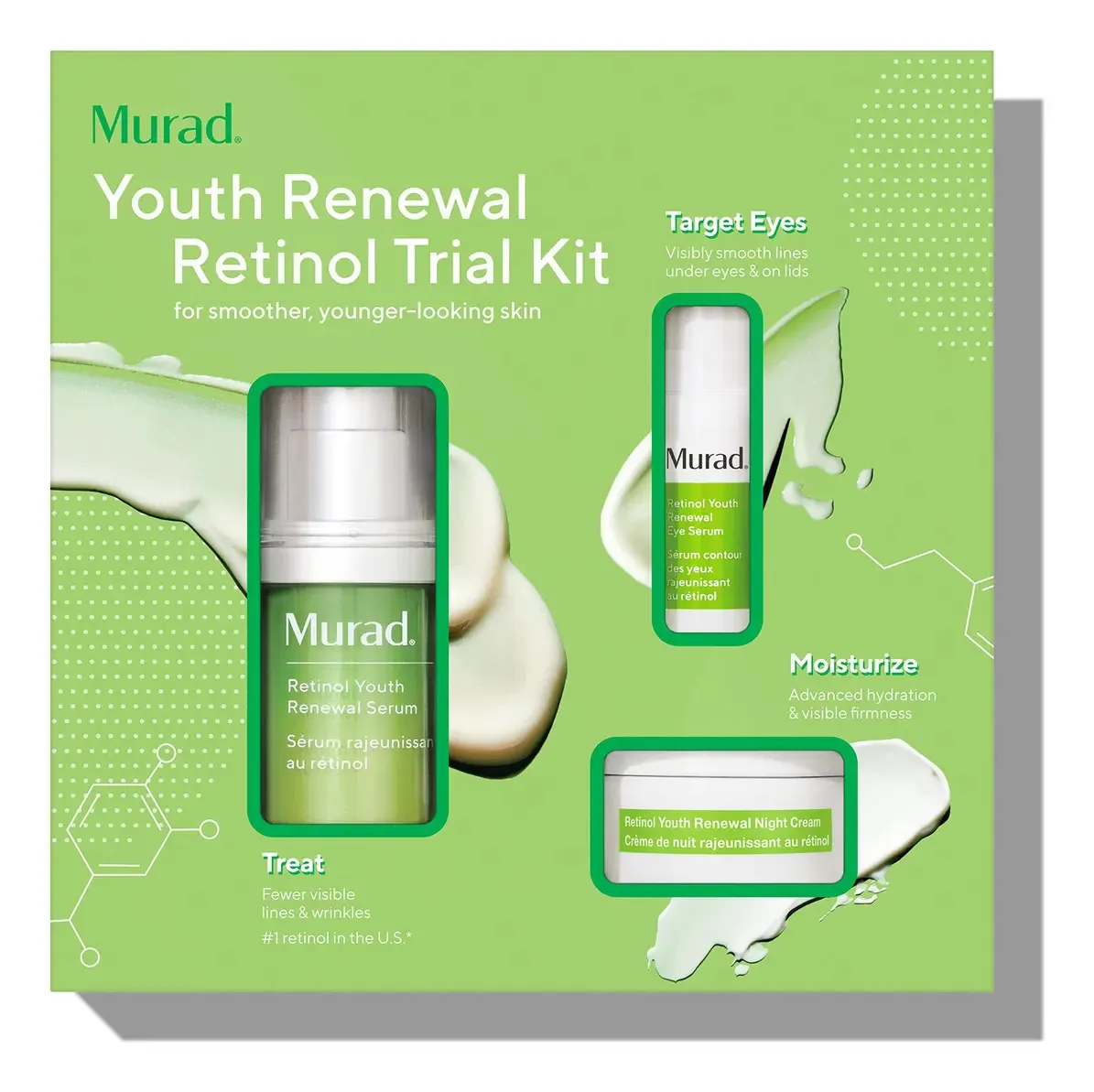 Kit de Cuidados da Pele Murad Youth Renewal Retinol com 3