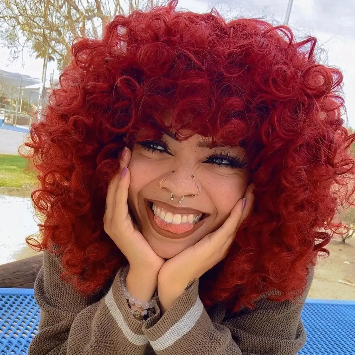 Andromeda - Perucas de cabelo sintético Fib Afro Curly