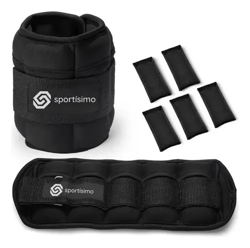Leggings ajustáveis de 1 a 5 libras Sportisimo com peso no tornozelo e pulsos