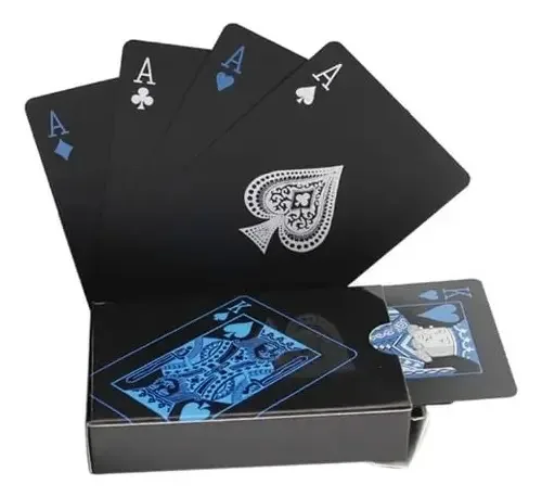Baralho De Plástico Para Poker 100% Lavável Azul