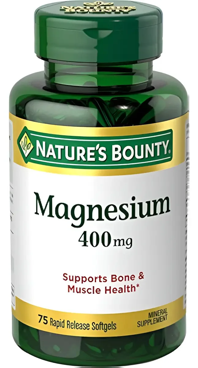 Suplemento de magnésio e magnésio da Nature's Bounty 400 mg 75 Un