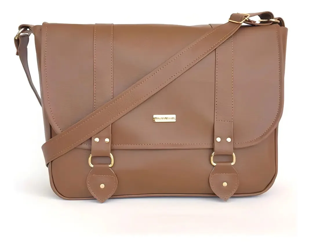 Bolsa Carteiro Mayara Rocha Transversal Marrom