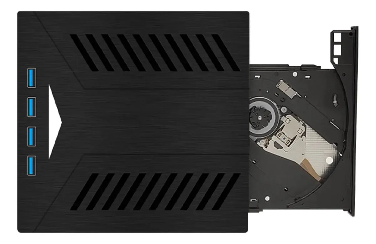 Interfaces portáteis Vdaxvme USB 3.0 e USB C 2 Gravadores de DVD Unidades de dados de alta velocidade Unidades ópticas externas para computador