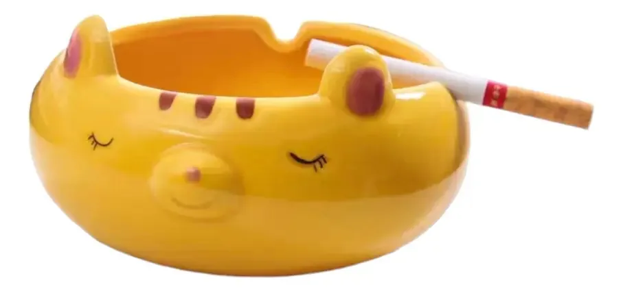 Cinzeiros de design animal, 10x4cm, cor dourada, animais