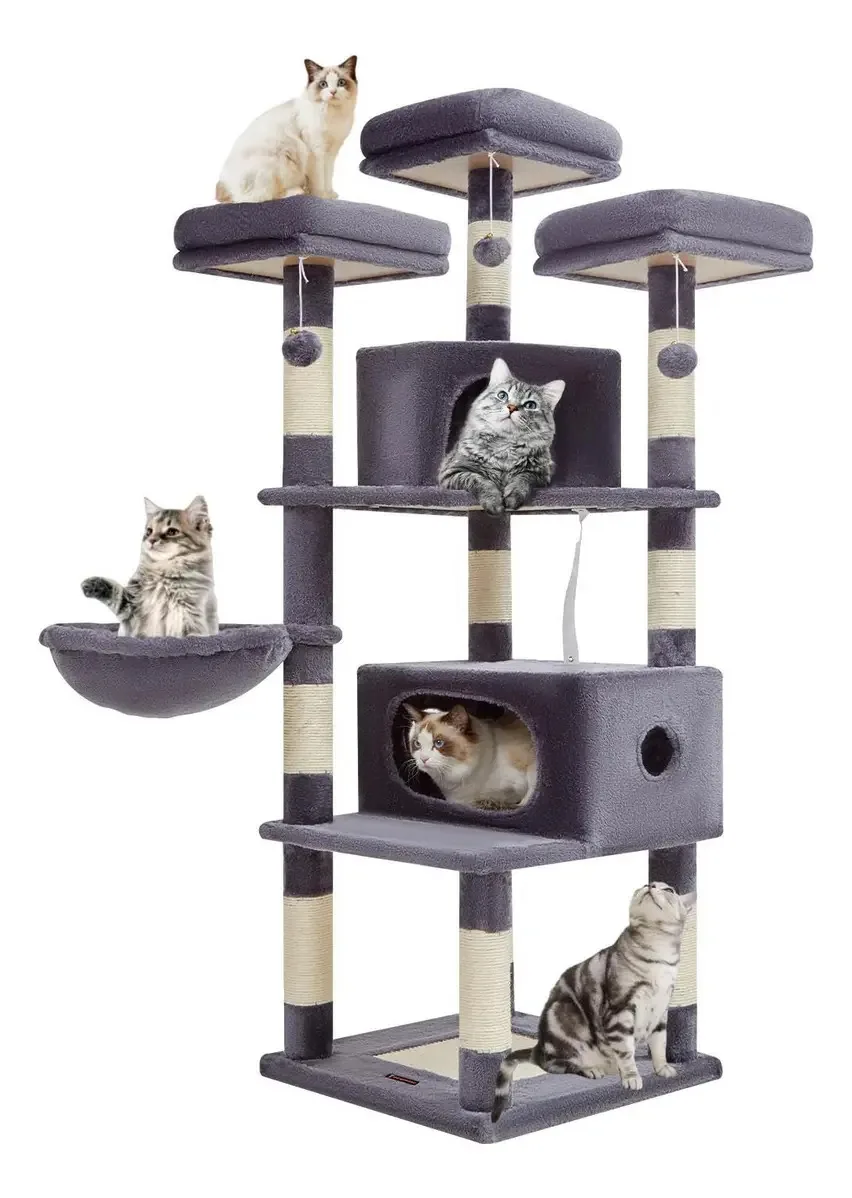 Árvore para gatos Taoqimiao, torre para gatos de 62,2 polegadas