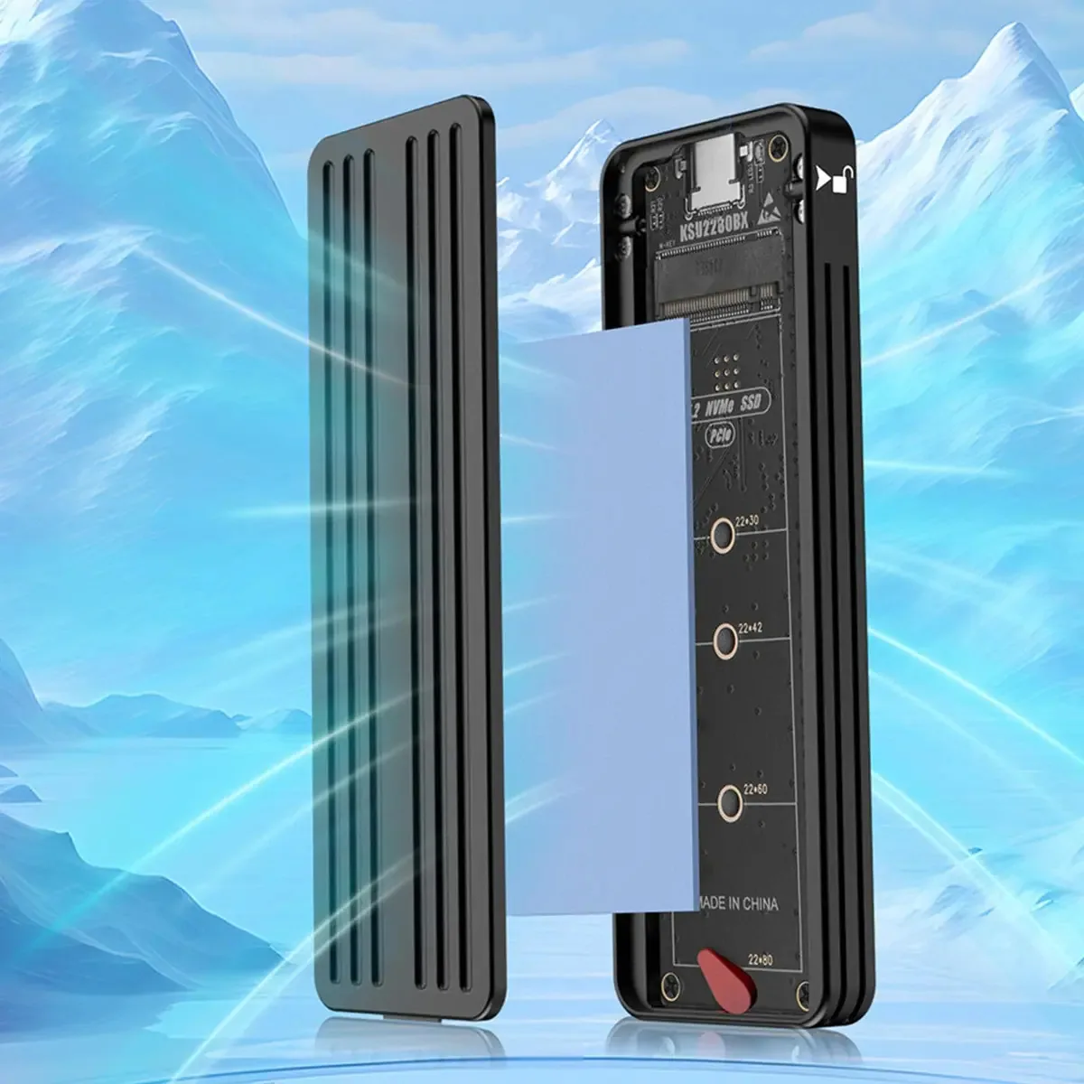 Caixa de Disco Sólido com Criptografia de Impressão Digital USB3.2 Velocidade de 10Gbps Opção de Criptografia de Impressão Digital