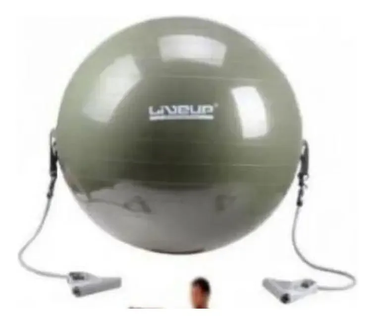 Bola De Pilates 65cm Elásticos Extensores Exercícios Fitness